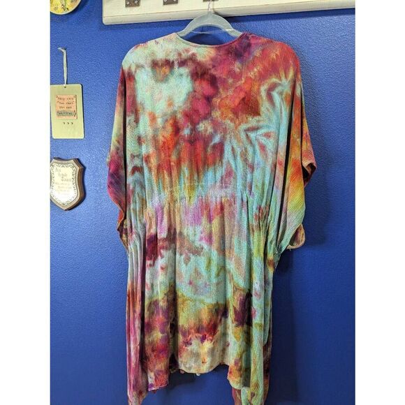 L/XL OOAK Custom Dyed Kimono Wrap Swimsuit Coverup - Picture 6 of 6